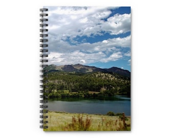 Personalized Colorado Rocky Mountain Lake Nature Landscape Spiral Notebook - Ruled Line