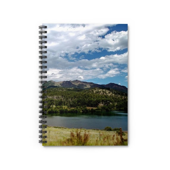 Personalized Colorado Rocky Mountain Lake Nature Landscape Spiral Notebook - Ruled Line