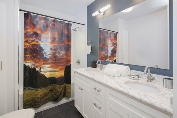 Colorado Rocky Mountain Sunrise Shower Curtains