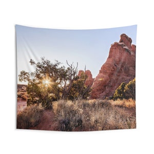 Utah Desert Golden Hour Indoor Wall Tapestries, Home Decor, Wall Hanging, Bedroom Tapestry, Decorative Tapestry