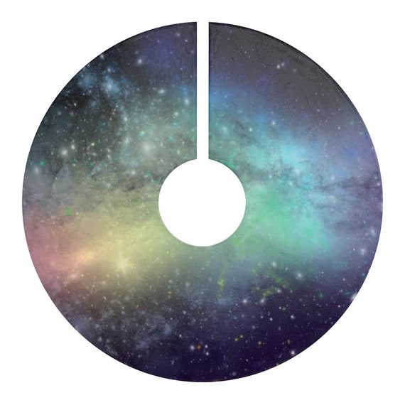 Galactic Captures Rainbow Milkyway Christmas Tree Skirts