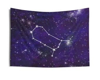Personalized Astrological Constellation Tie Dye Night Sky Stars Indoor Wall Tapestries, Wall Decor, Home Decor, Wall Hanging