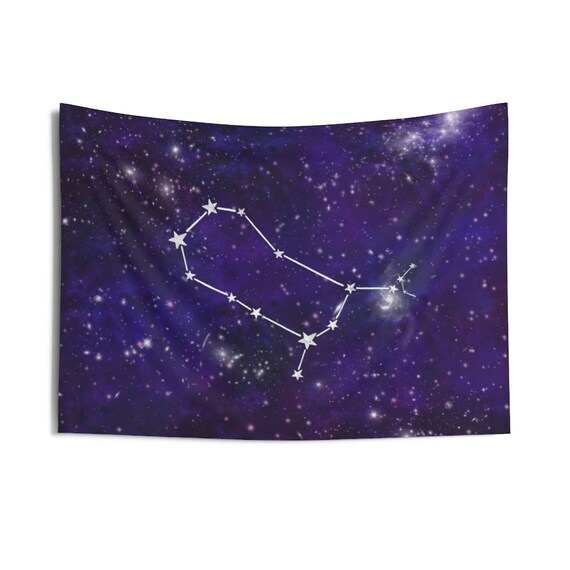 Personalized Astrological Constellation Tie Dye Night Sky Stars Indoor Wall Tapestries, Wall Decor, Home Decor, Wall Hanging