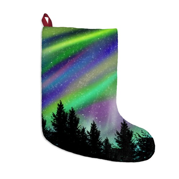 Aurora Borealis at the North Pole Christmas Stockings