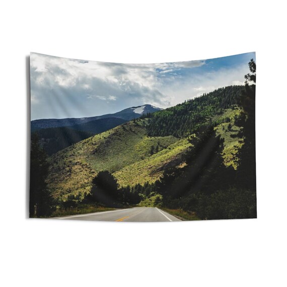 Headed to the Hills Colorado Rocky Mountain Indoor Wall Tapestries, Wall Decor, Home Decor, Wall Hanging