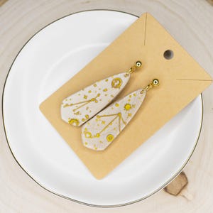 Golden Constellation Stainless Steel Teardrop Hook Polymer Clay Earrings, Gift for Her, Celestial Earrings, Constellation Earrings
