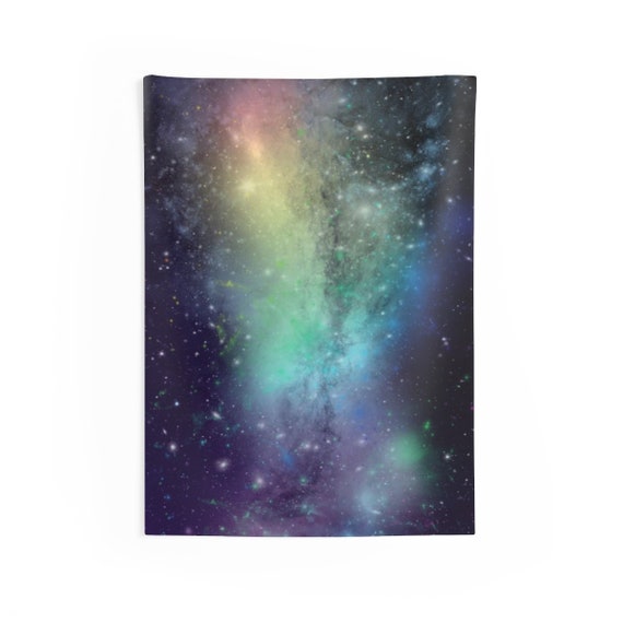 Galactic Captures Rainbow Milkyway Core Indoor Wall Tapestries, Wall Decor, Home Decor, Wall Hanging