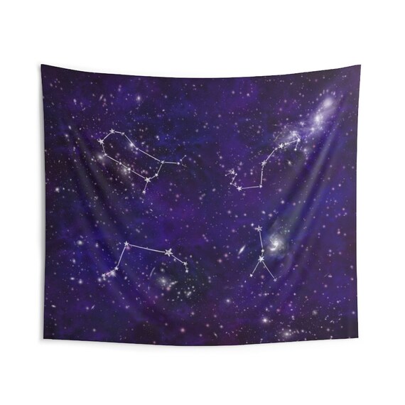 Personalized Family Astrological Constellation Star Sign Night Sky Stars Indoor Wall Tapestries, Wall Decor, Home Decor, Wall Hanging