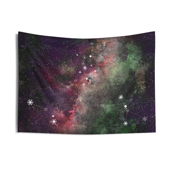 Personalized Sun, Moon, and Rising Zodiac Sign Constellation Indoor Wall Tapestries, Wall Decor, Home Decor, Wall Hanging