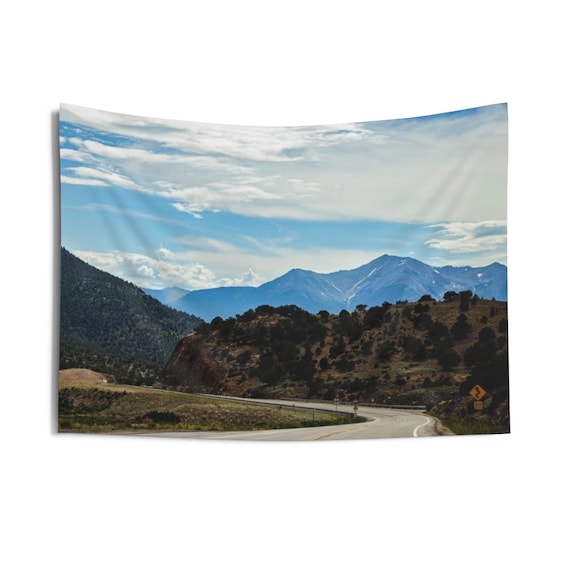 Colorado Rocky Mountain Road Indoor Wall Tapestries