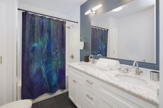 Galactic Captures Night Sky Space Nebula Shower Curtains