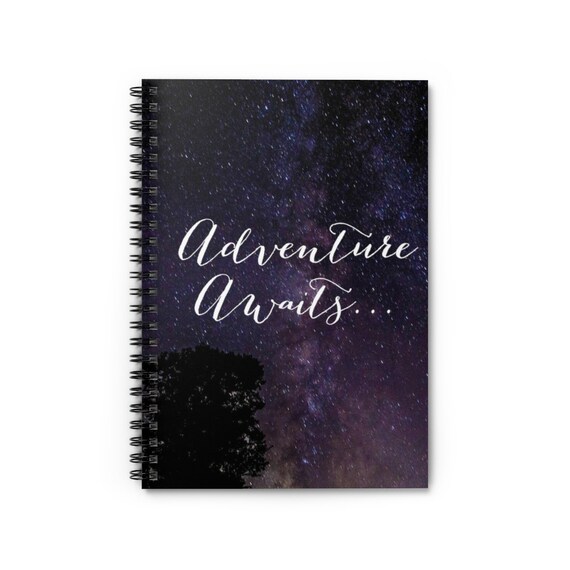 Adventure Awaits Milky Way Galaxy Core Travel Journal Spiral Notebook - Ruled Line