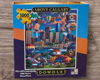 Dowdle Above Calgary 1000 stukjes puzzel Heteluchtballonnen Nieuw