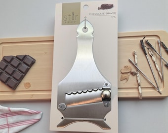 Raspador de chocolate de acero inoxidable Stir Everyday – Nuevo – Herramienta para decorar postres