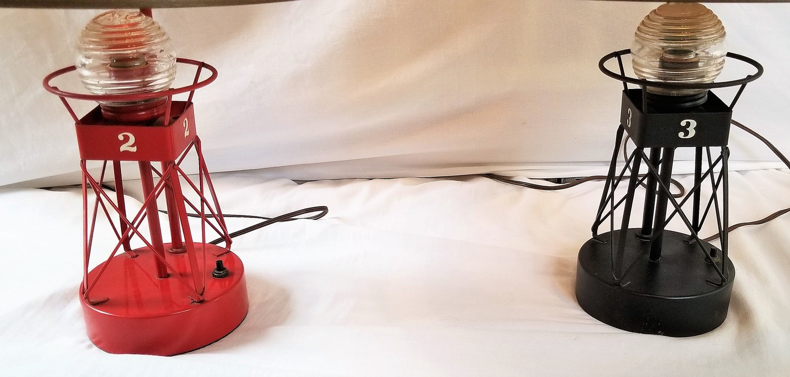 Rare Channel Marker Buoy Lamp Set With Super Rare Nautical Etsy