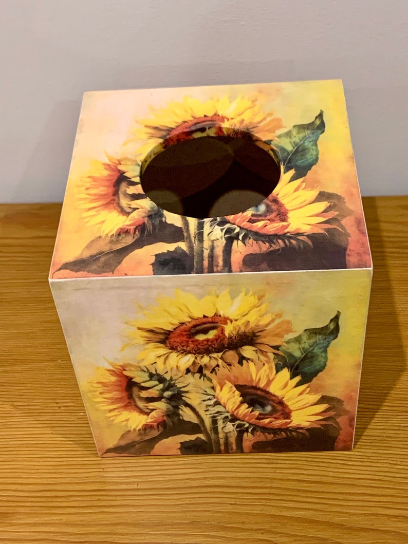 Sunflower Text Box Box Sunflower Tissue Box Cover / Tissue Box Storage / Tissue Box Holder ...