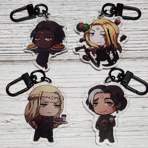 FFXIV Final Fantasy XIV Cafe Garlemald Acrylic Keychains - Gaius, Zenos, Varis, Solus, Emet-Selch