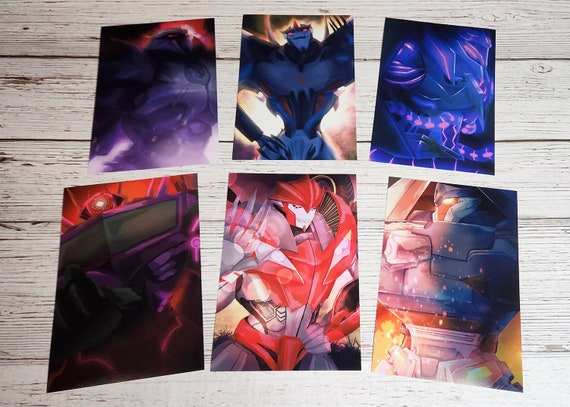 Transformers Prime Decepticons 4x6 Prints - Megatron, Starscream