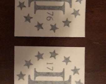 Oath Keeper Tattered Flag Down stars Right 3/% er Molon Labe Sticker