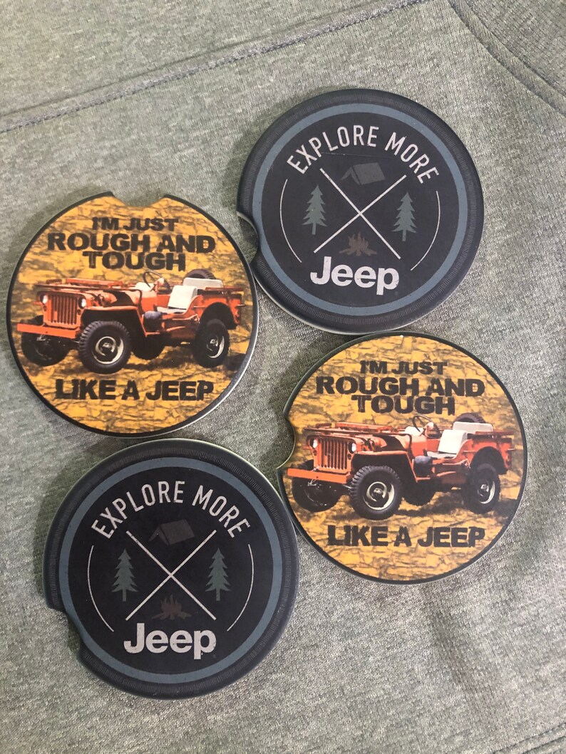 Jeep Ceramic Cup Coaster Absorbent Coaster Wrangler Willys Etsy