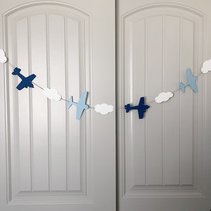 Airplane garland / baby shower garland / birthday garland / baby boy party garland /