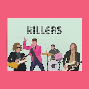 Digital The Killers Complete Band Poster / Music Poster / Tour Poster / Brandon Flowers / Ronnie V / Dave Keuning | Mark Stoermer / Download