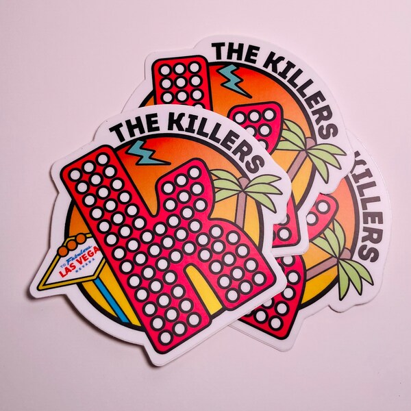 Vegas Sunset The Killers Inspired Vinyl Sticker | The Killers | Brandon Flowers | Music | Stickers | Laptop Sticker | Band Sticker