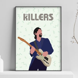 The Killers Band Poster - Ted Sablay / Music Poster / Live Music Print / Tour Poster / Touring Band Member / Unofficial Member