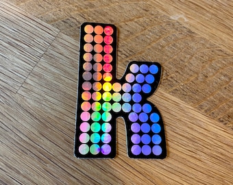 The Killers K Holographic Vinyl Sticker | The Killers | Brandon Flowers | Music | Stickers | Laptop Sticker | Band Sticker | Bumper Sticker