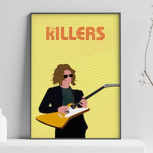 The Killers Band Poster - Dave Keuning On The Guitar Everybody! / Music Poster / Live Music Print / Tour Poster / Guitarist