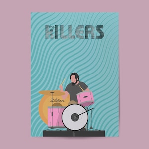 Digital The Killers Band Poster - Ronnie Vannucci Jr. (Drummer) / Digital Download / Music Poster / Live Music Print / Tour Poster