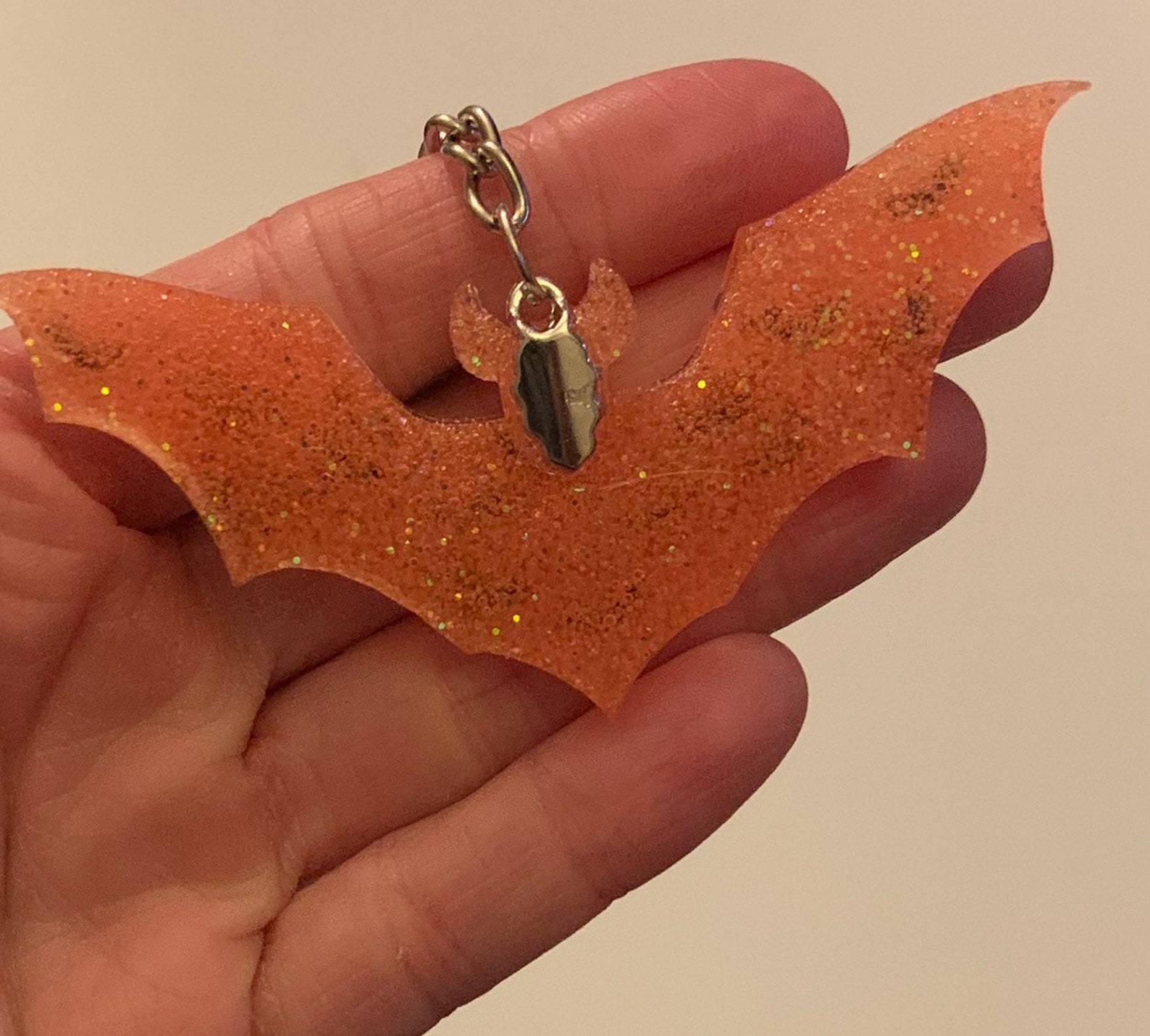 Resin bats on bat keychain Etsy