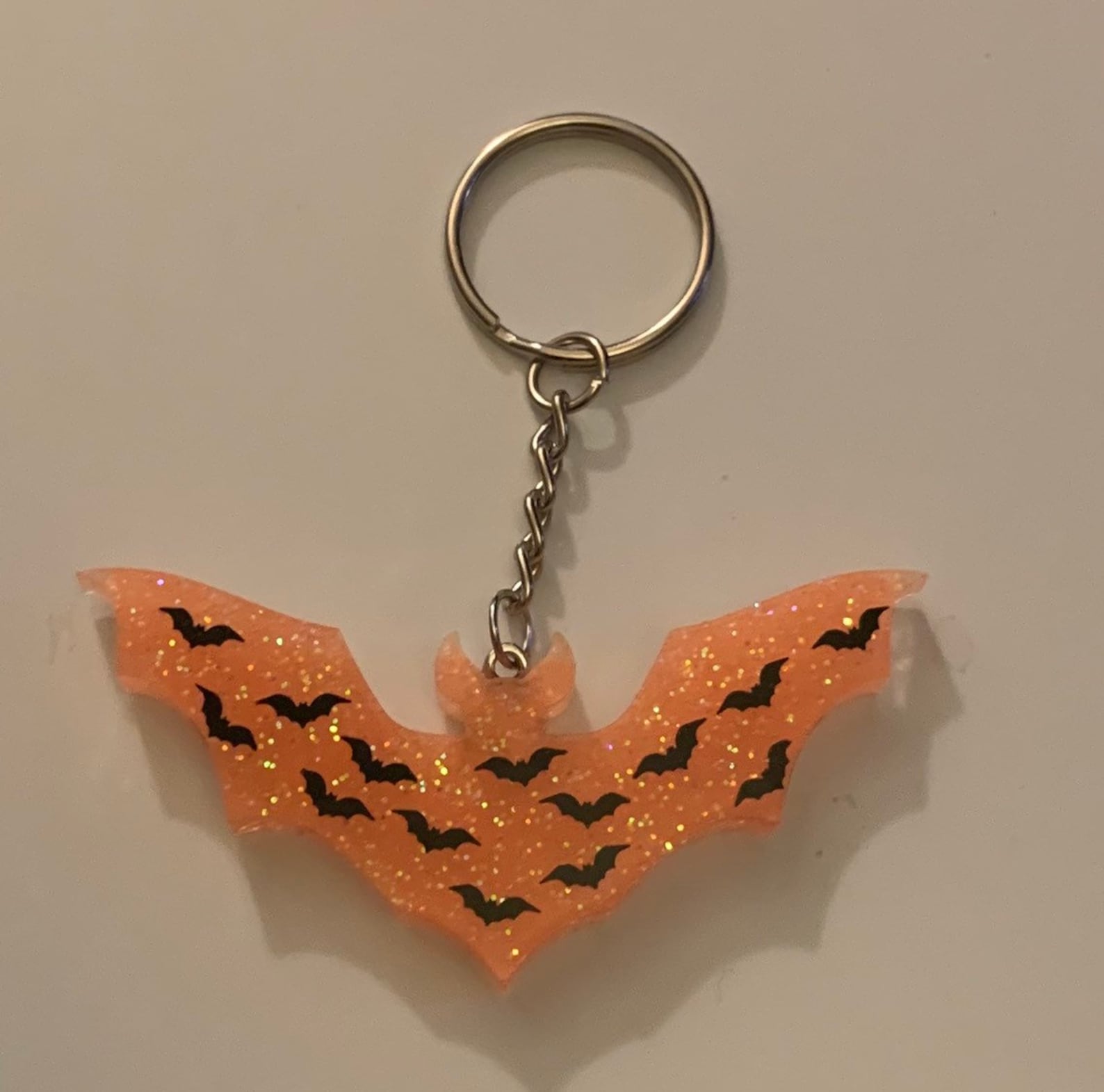 Resin bats on bat keychain Etsy