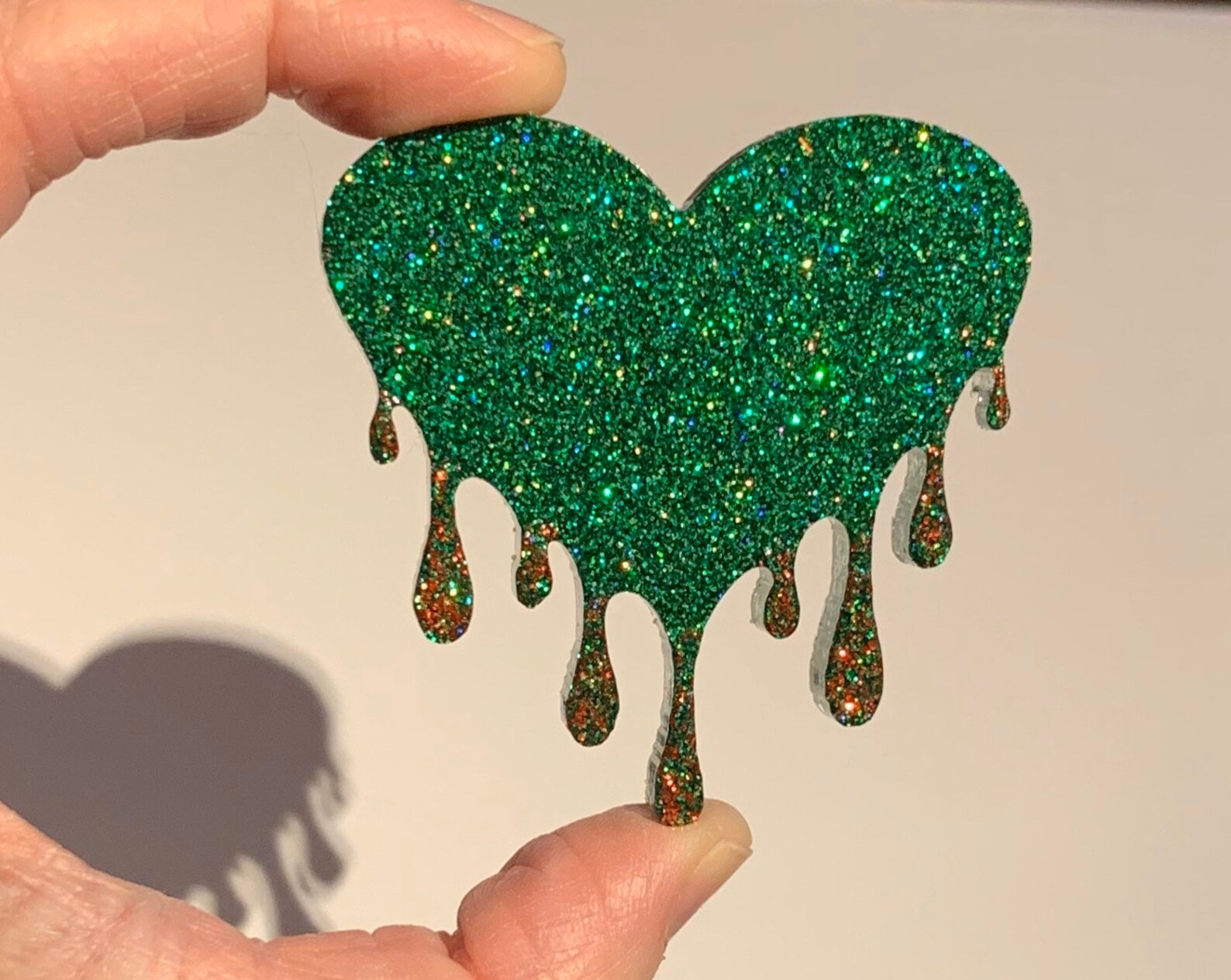 Resin bleeding Christmas heart Etsy