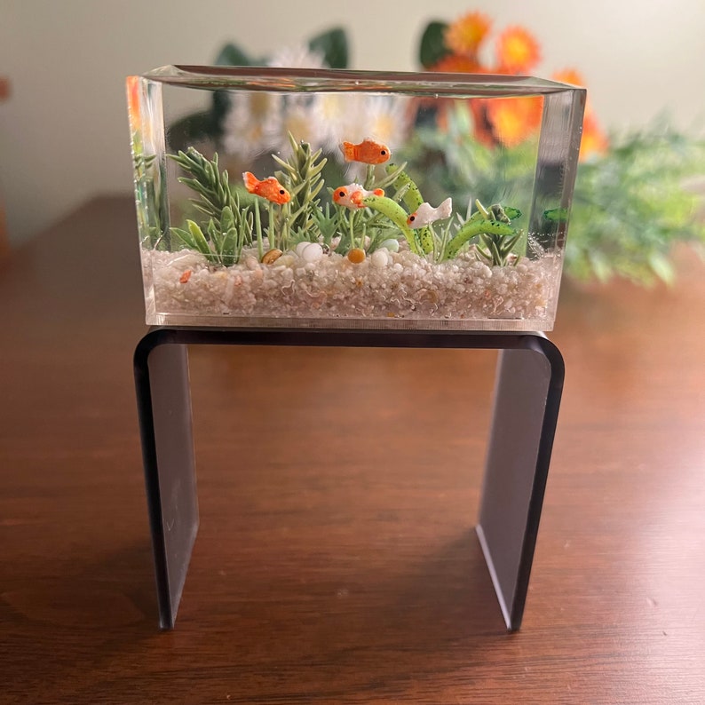 Picture of Miniature Goldfish Aquarium Larger Size Beige Gravel 1:12 - Etsy