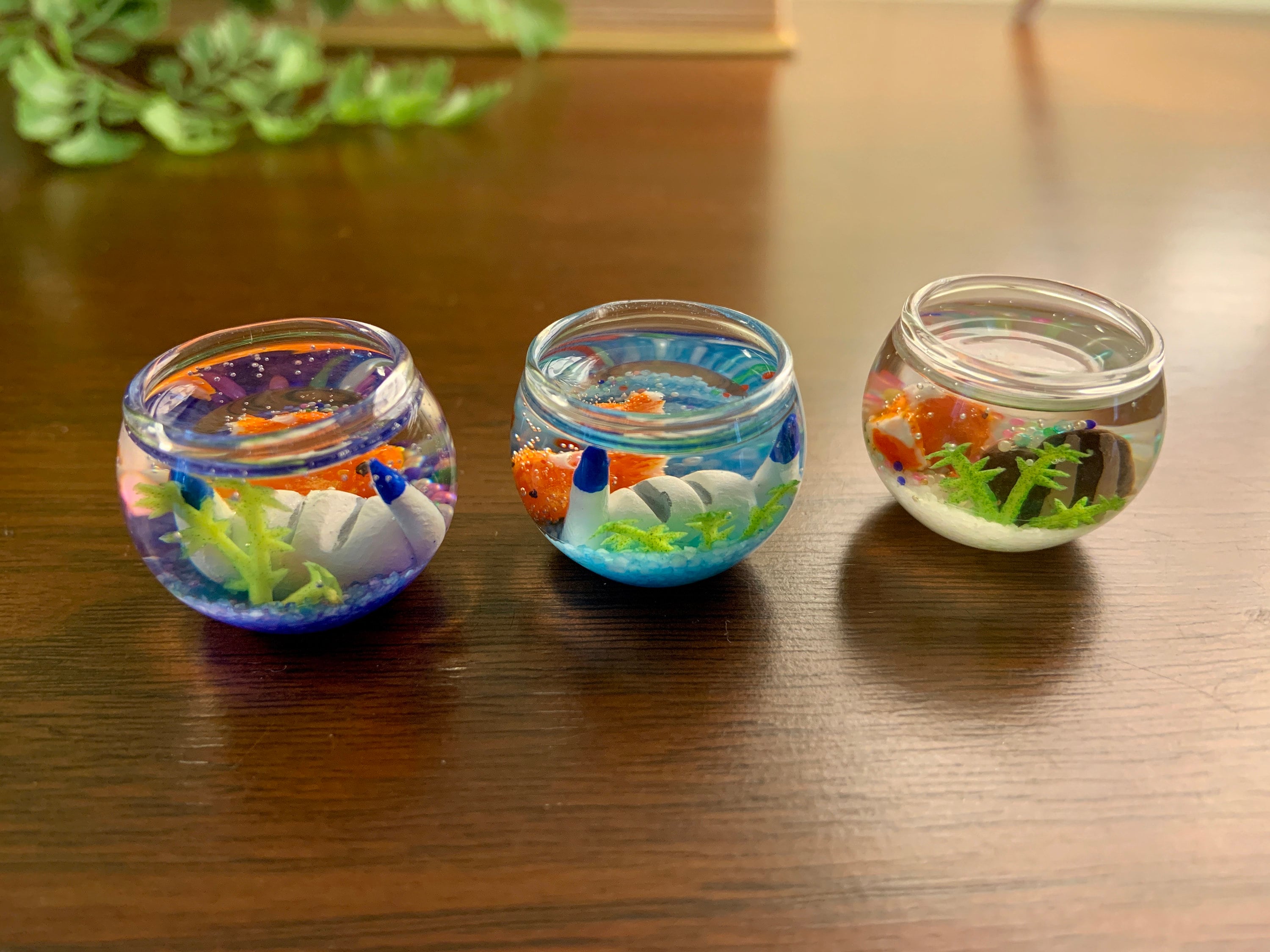 Miniature Fish Bowl Miniature Goldfish with Castle Treasure Etsy
