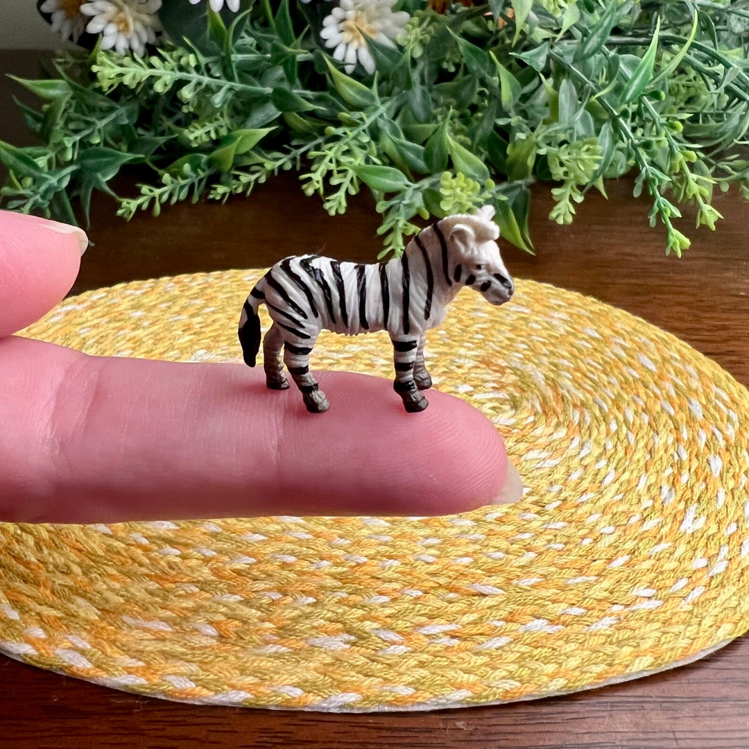 Dollhouse Miniature Zebra Tiny Zebra Good Luck Mini Etsy