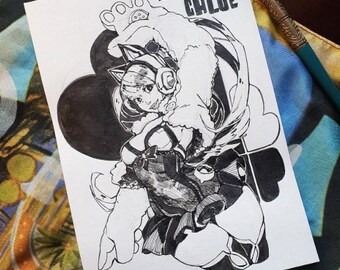 DAY 3 Original ink illustrations A5/ Grrltober 2024