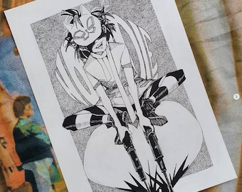 DAY 26 Original ink illustrations A5/ Grrltober 2024