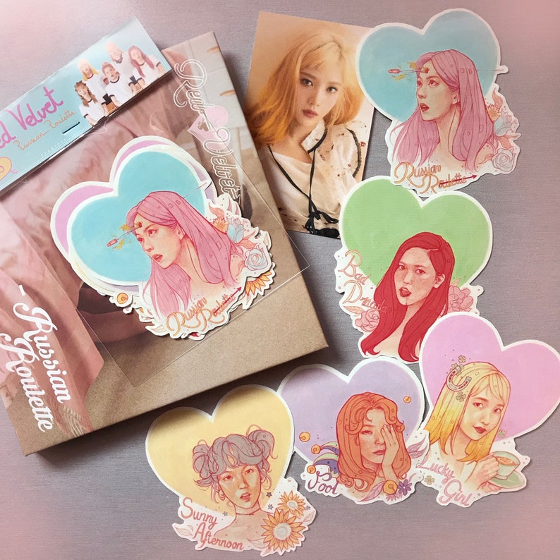 Kpop Red Velvet Russian Roulette Sticker Pack Irene Seulgi Etsy