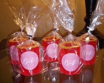 Brides Maids. Custom brides maids gifts. Edible shot glasses. Gifts for Brides maids. Team Bride labels. Wedding gifts. Maid of Honor gifts.