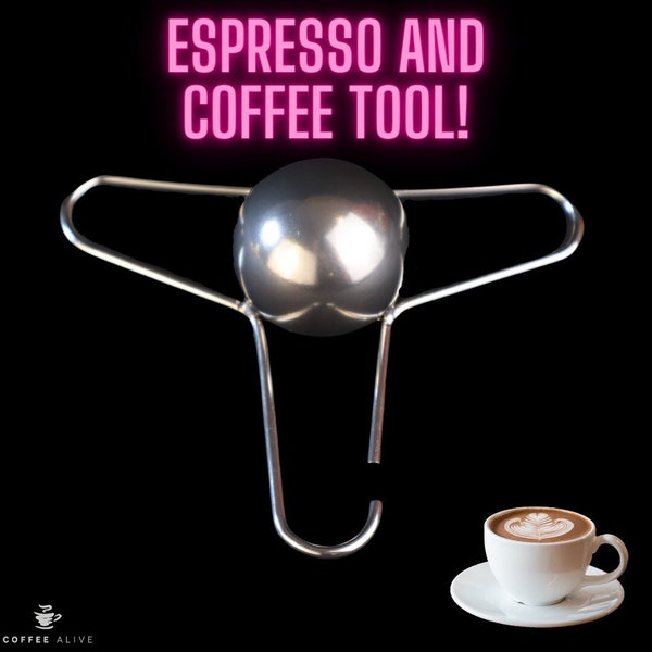 Coffee Alive Verbessern Sie Espresso und Kaffeearoma Retention Blanchierungswerkzeug - Edelstahlkugel für das Brauen von Baristas Kaffeeliebhabern