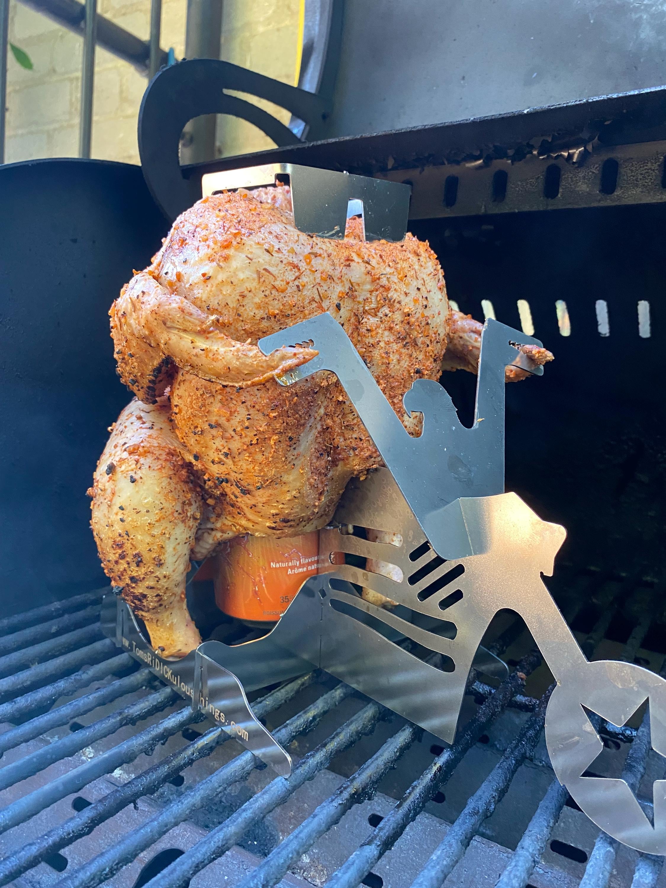 Spice Rack Beer Can Chicken Holder Pack, Stainless Steel Chicken
