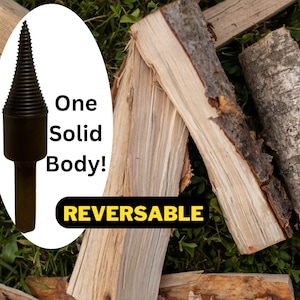 SCHRAUB-HOLZSPLITTER, Stahl-Splitter, Schrauben-Holzspalter-Hardware-Stahlstab-Splitter, Hardware-Zubehör, mit 2 kostenlosen Ebooks