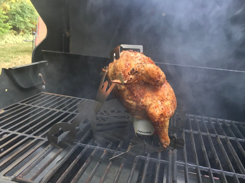 American Motorcycle Beer can chicken stand BBQ Grill or oven Etsy