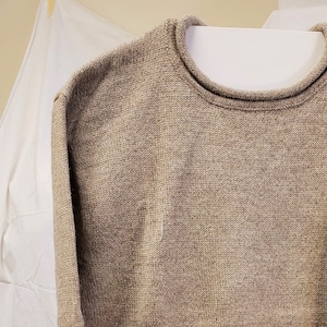 Alpaca Roll-neck Sweater/Tunic - Beige