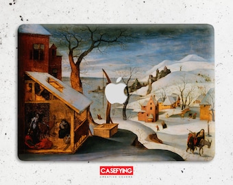 Winter Landscape with the Angel , print for Macbook case MacBook Air M2 New MacBook Air M2 2021 MacBook case oil paintings Angel A2337 case