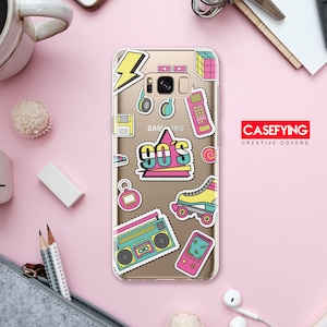 Cool retro art , 90-s , print for  rubik&#39;s cube a5 case phone gift for her retro s20 ultra case boombox m30 case tamagotchi a80 case