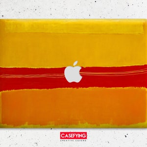 Yellow brush strokes print for Macbook case 2022 macbook case macbook air m2 macbook air m1 strokes a1706 case art a2338 case yellow strokes