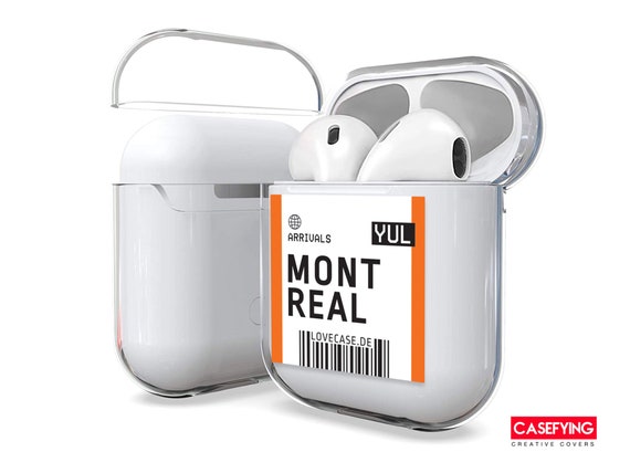 Biglietto aereo Montreal Custodia AirPods YUL Apple Airpod | Etsy Italia
